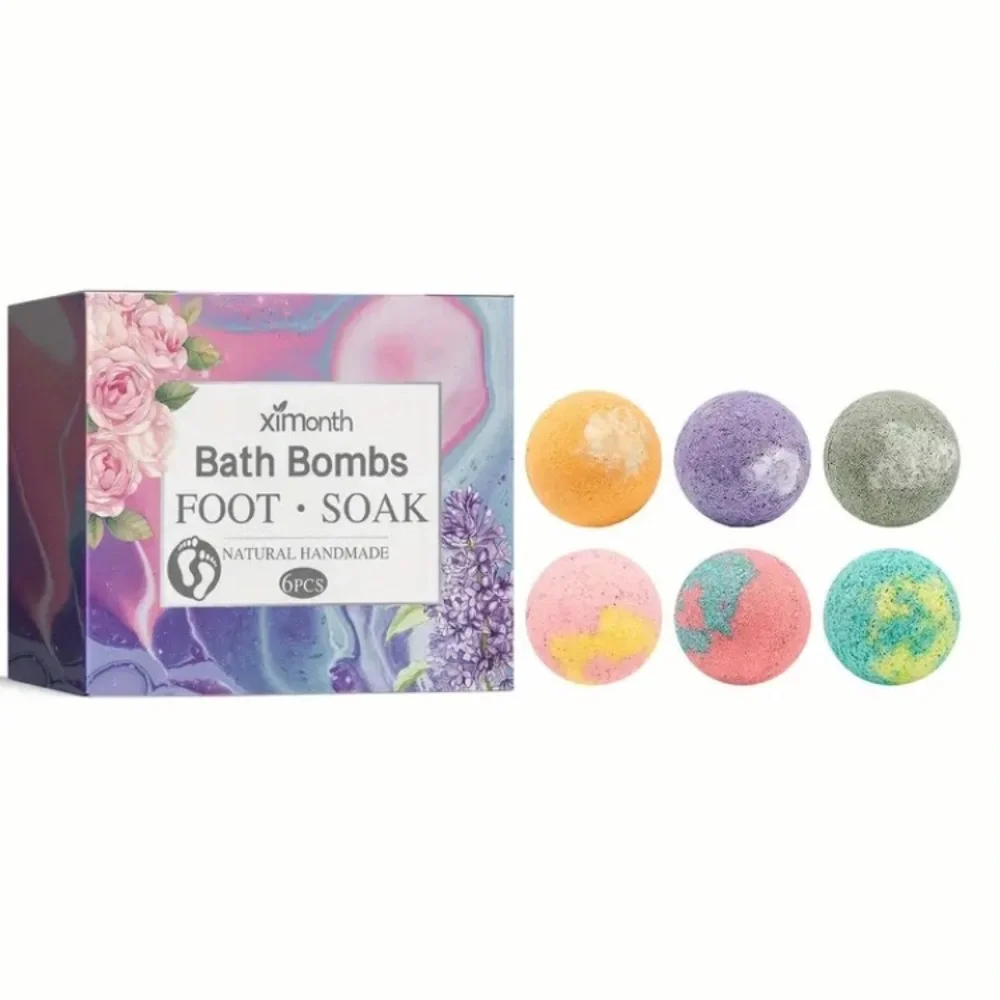 Bath Bomb Gift Set Foot Soak Lavender Ginger Rose Citrus Scents NEW Box